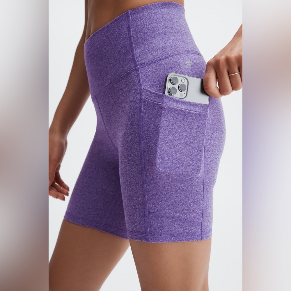 Fabletics Purple Hoodie and Shorts SET